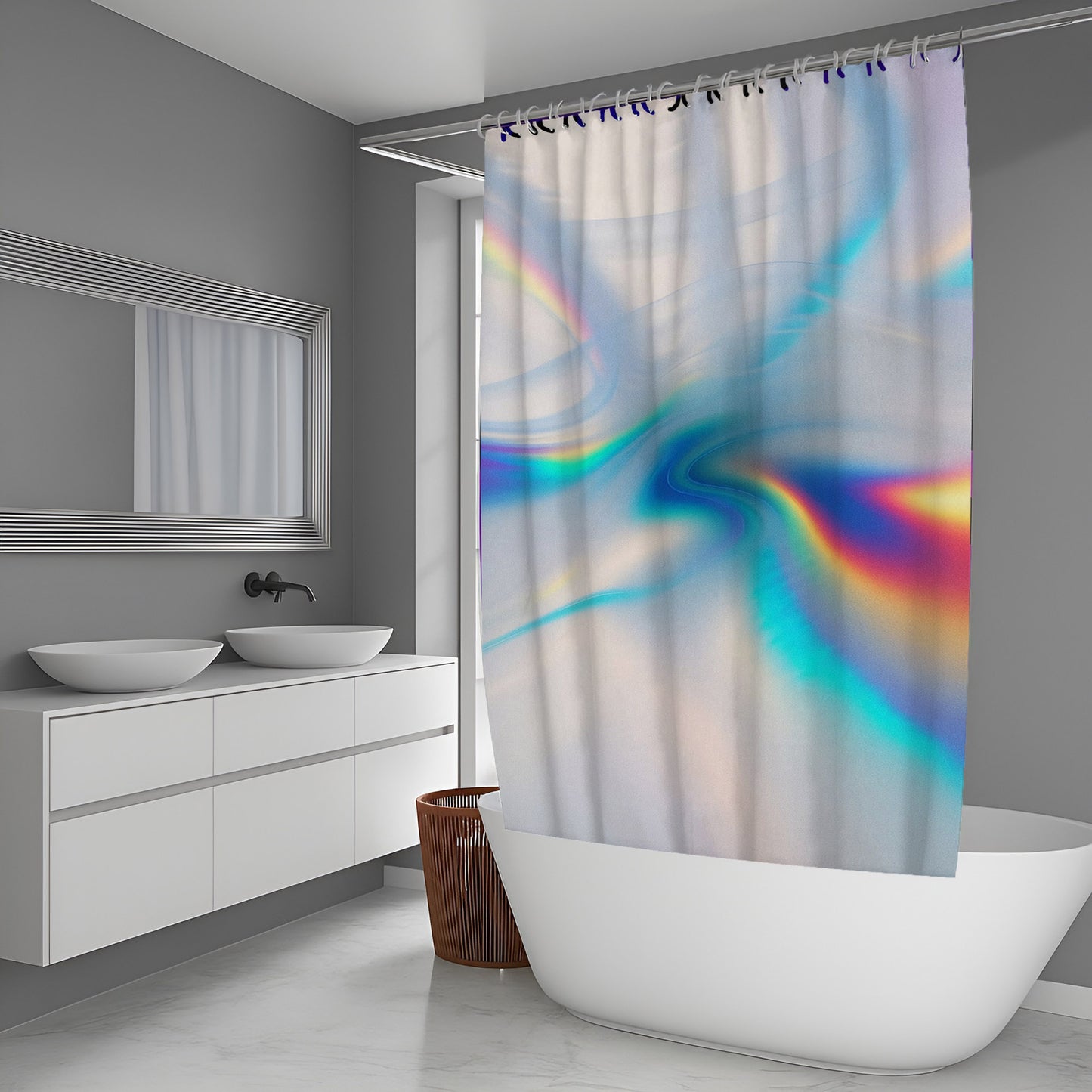 Bloom Neon Abstract And Pattern Shower Curtains
