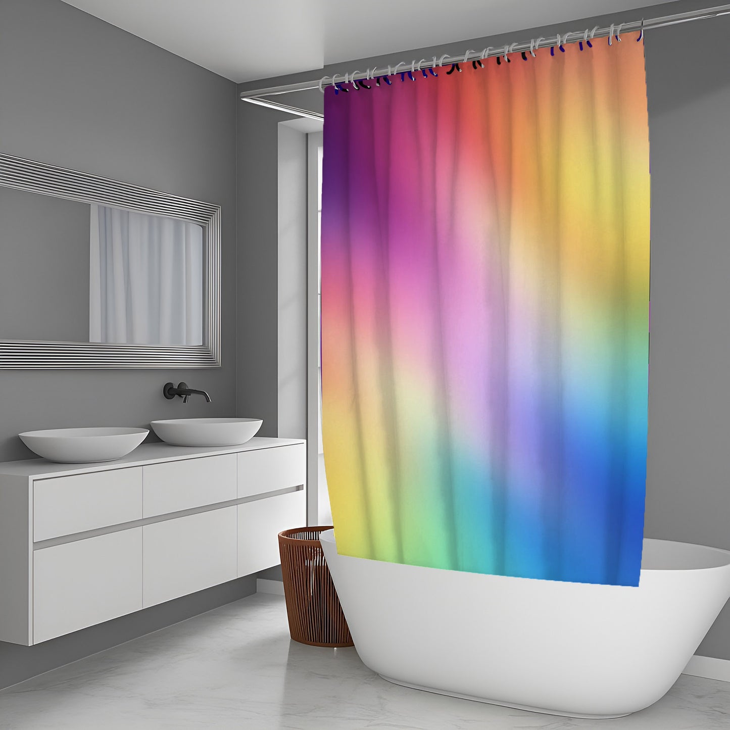 Bloom Static Abstract And Pattern Shower Curtains