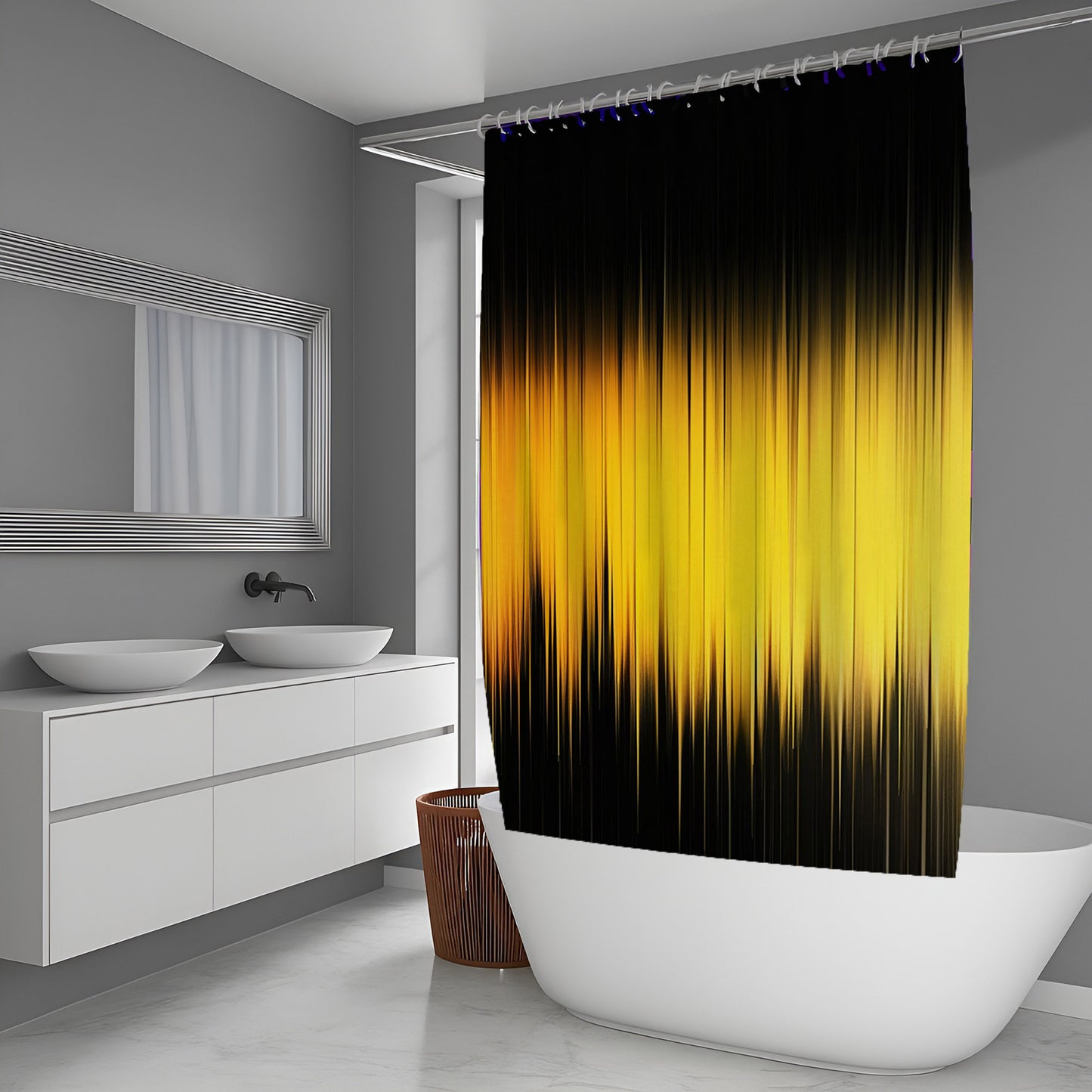 Calm Horizon Abstract And Pattern Shower Curtains