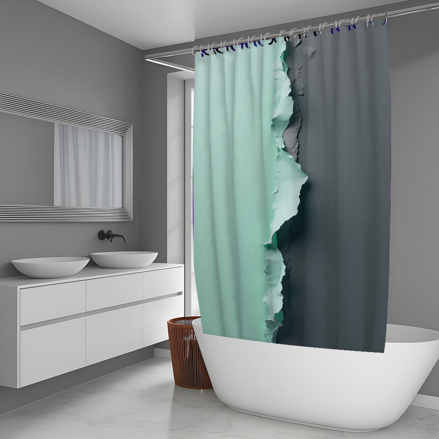 Celestial Moss Abstract And Pattern Shower Curtains