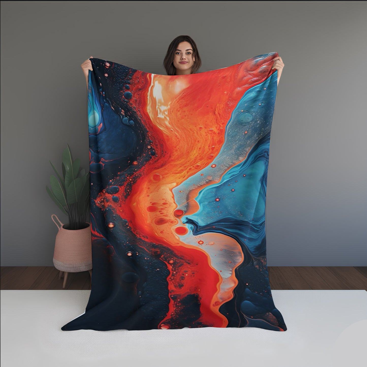 Cloud Circuit Abstract And Pattern dual-sided blanket, featuring modern stitched patterns and soft, reversible micro-fiber fabric.