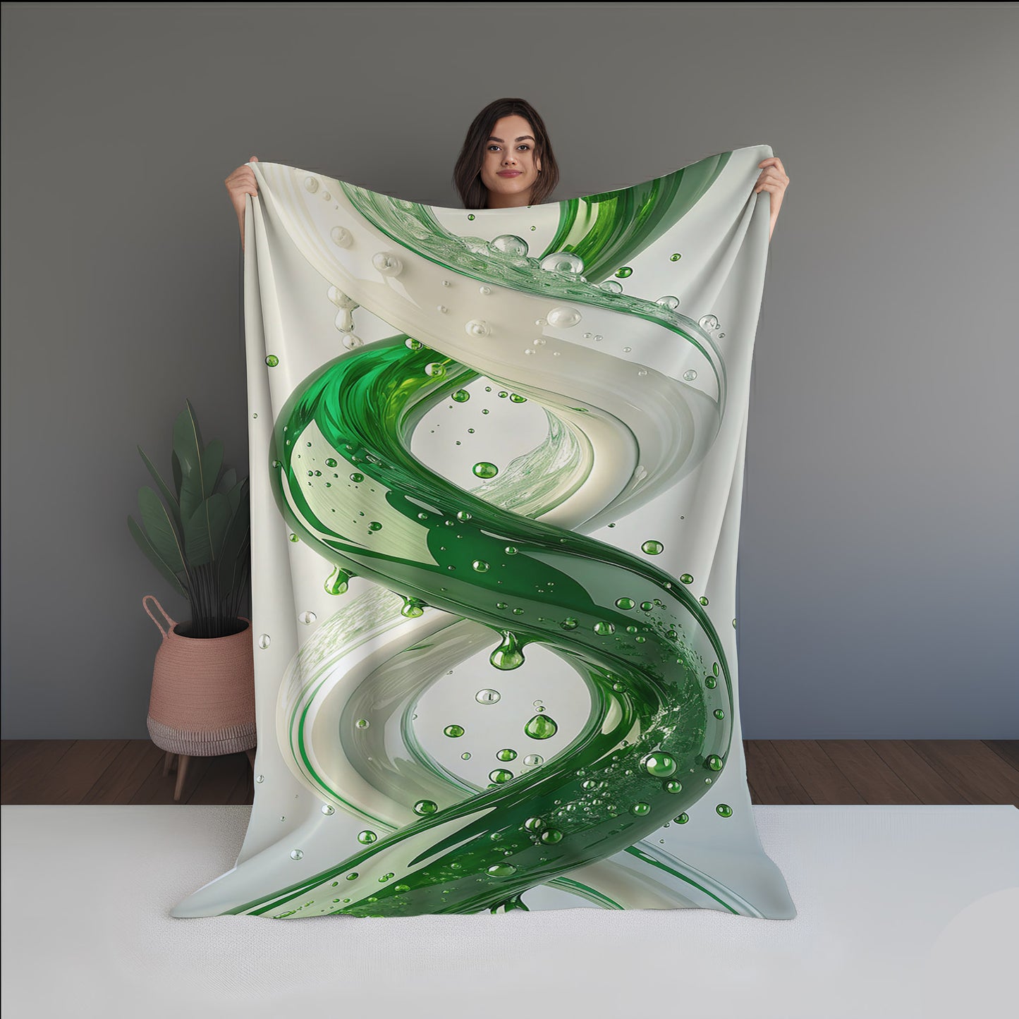 Cloud Prism Abstract And Pattern dual-sided blanket, featuring modern stitched patterns and soft, reversible micro-fiber fabric.