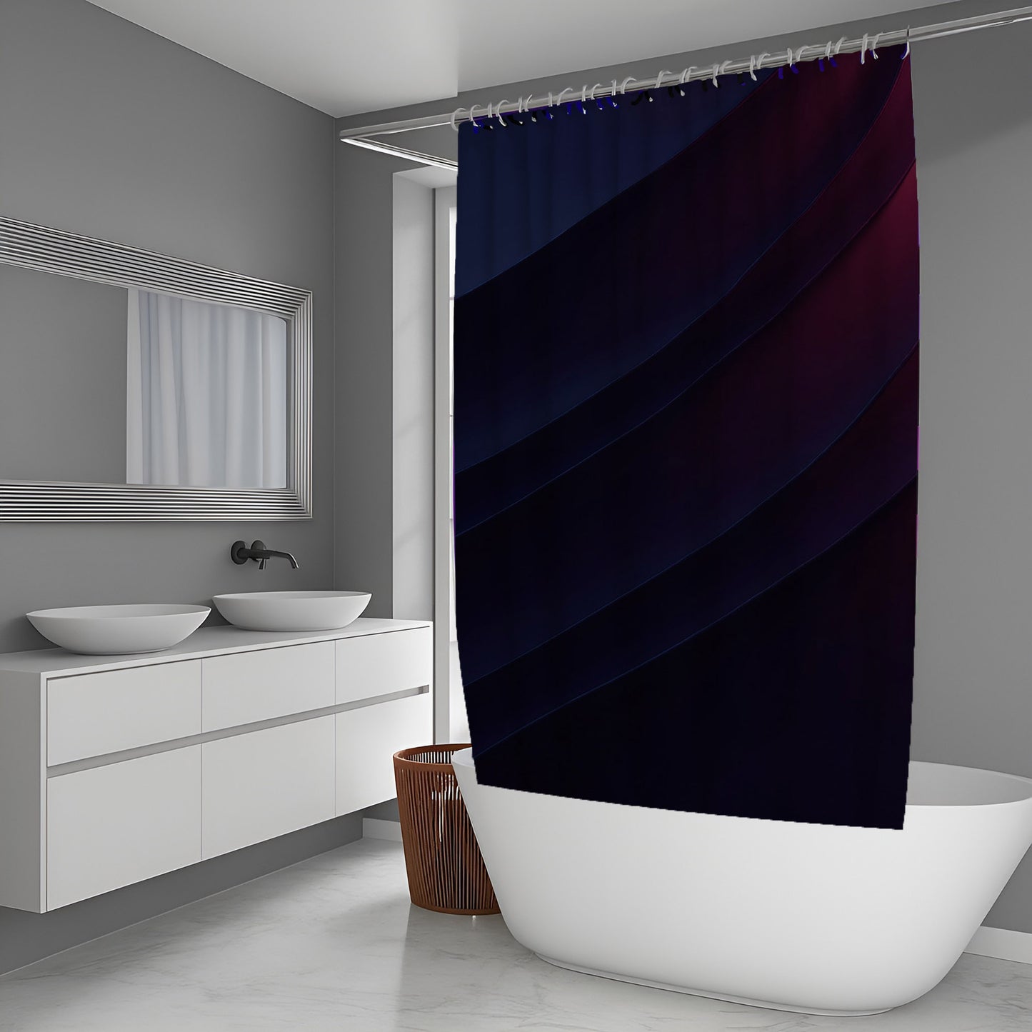 Echo Ice Abstract And Pattern Shower Curtains