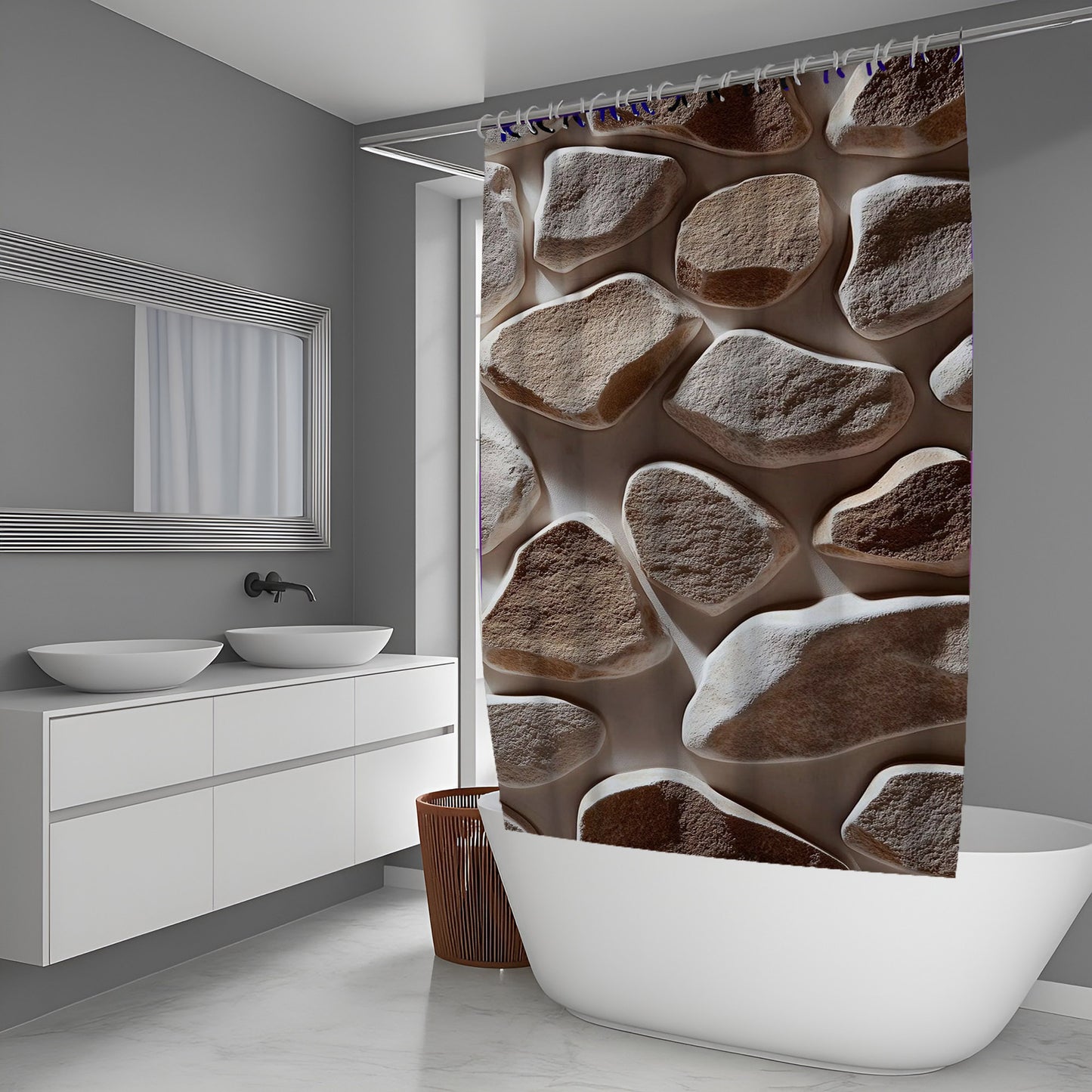 Eternal Fog Abstract And Pattern Shower Curtains