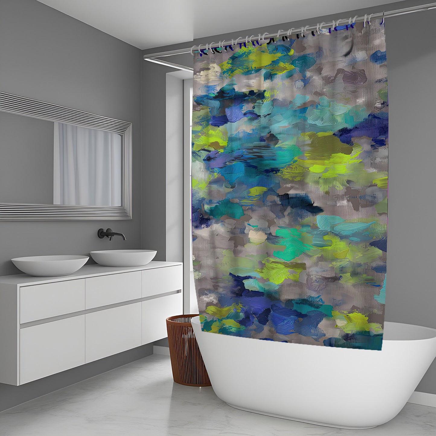 Floral Dust Abstract And Pattern Shower Curtains