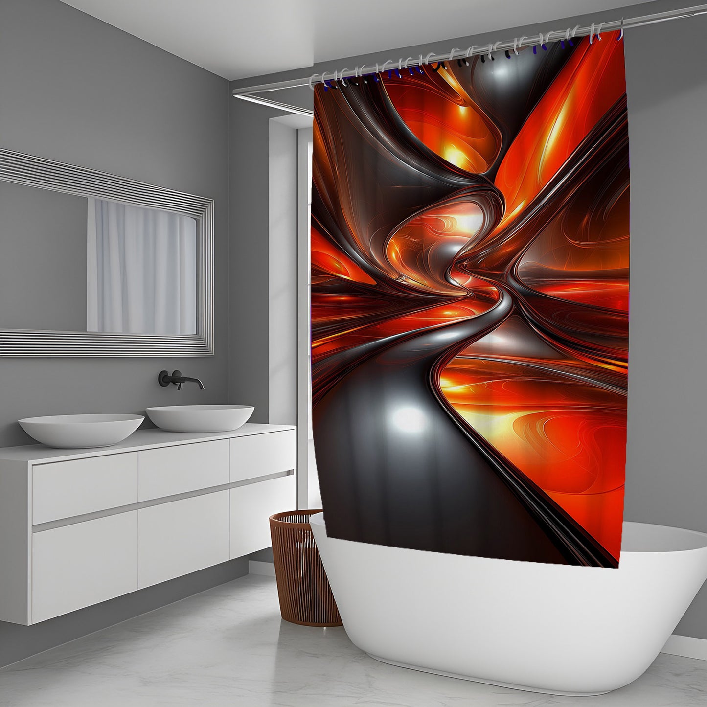 Frost Tone Abstract And Pattern Shower Curtains