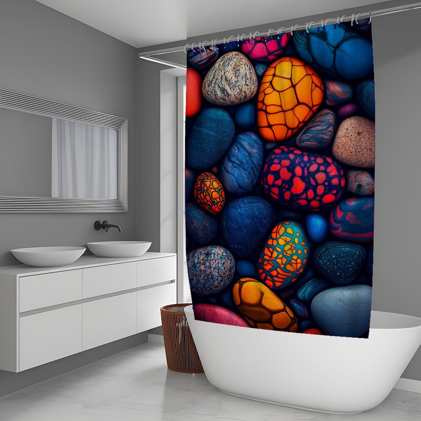 Glow Mist Abstract And Pattern Shower Curtains