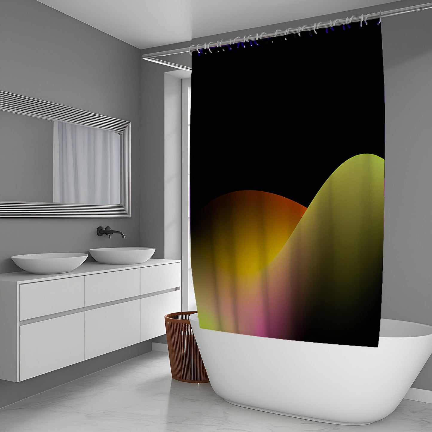 Gravity Leaf Abstract And Pattern Shower Curtains