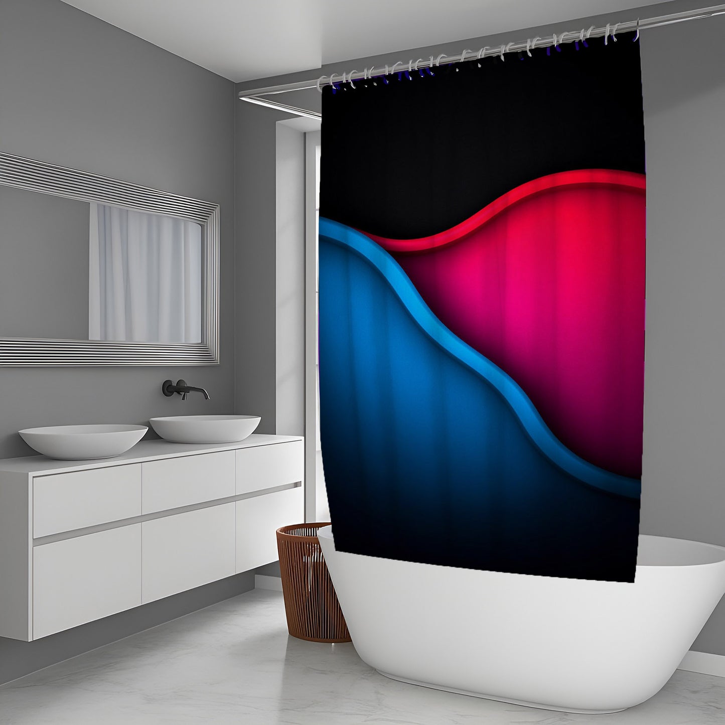 Ice Leaf Abstract And Pattern Shower Curtains