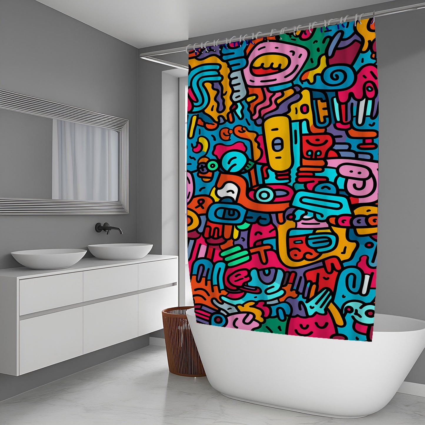 Knot Doodle Shower Curtains