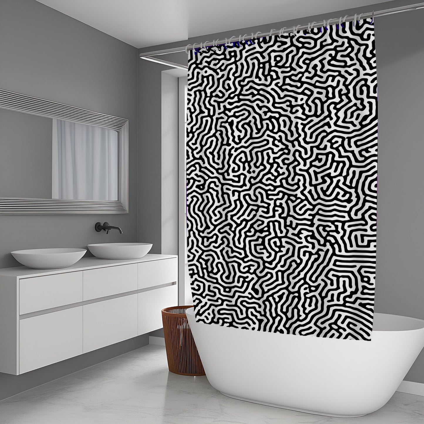 Lamb Doodle Shower Curtains