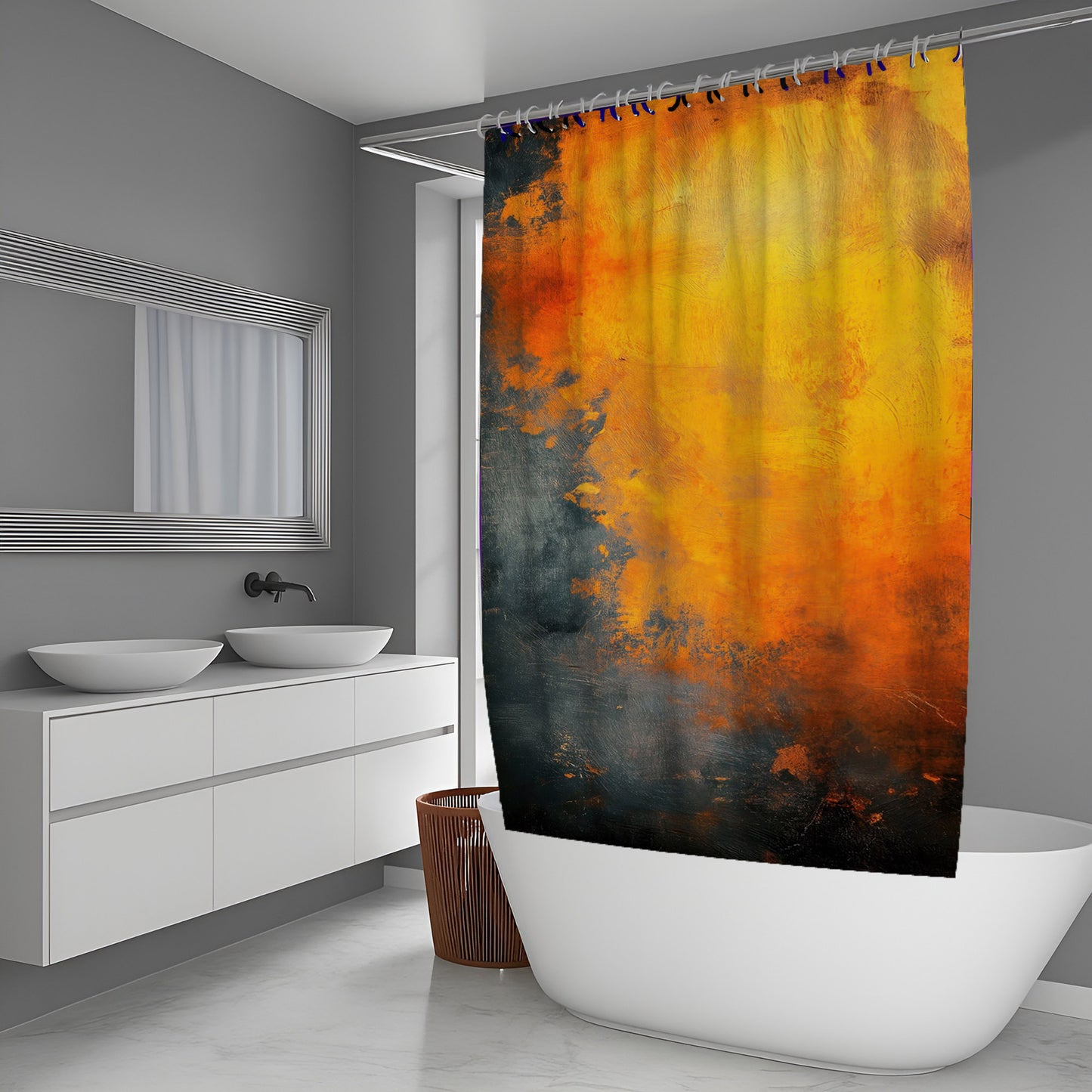Light Mist Abstract And Pattern Shower Curtains