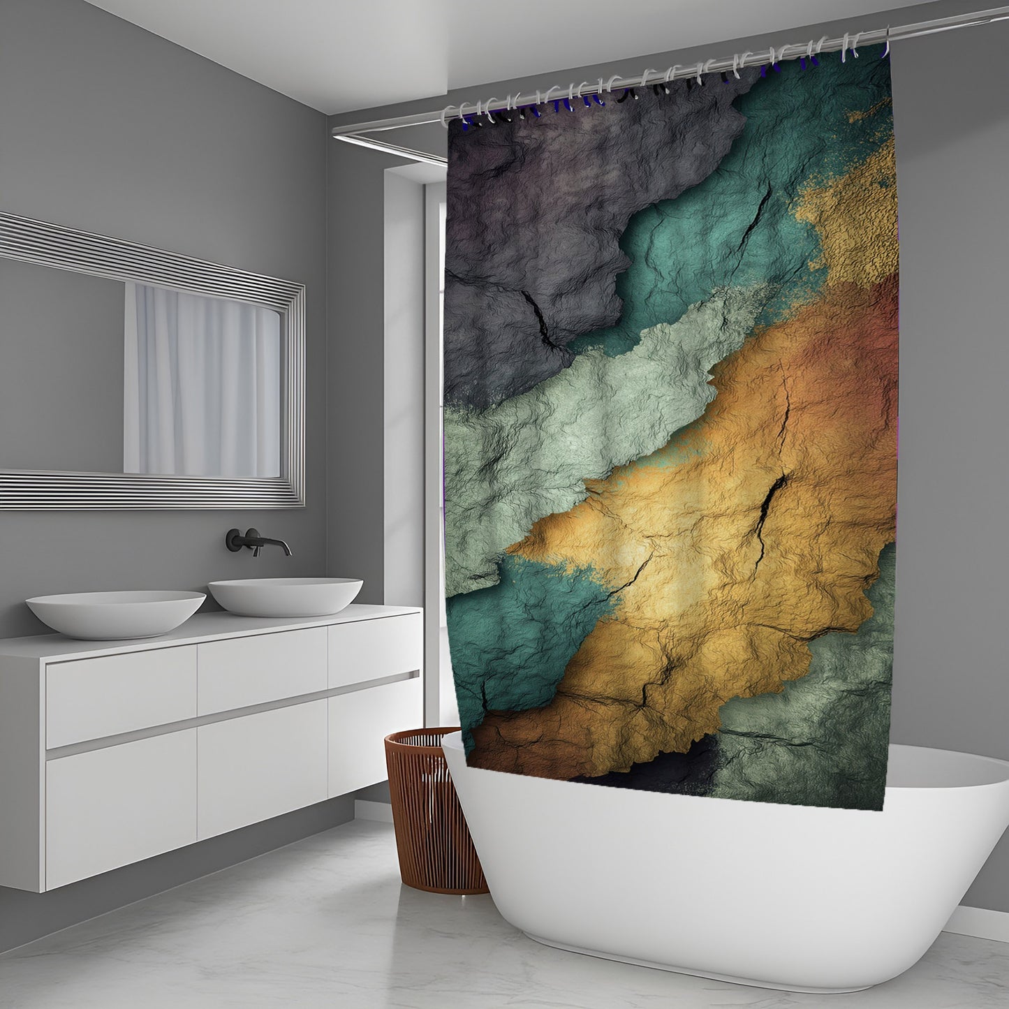 Liquid Haze Abstract And Pattern Shower Curtains