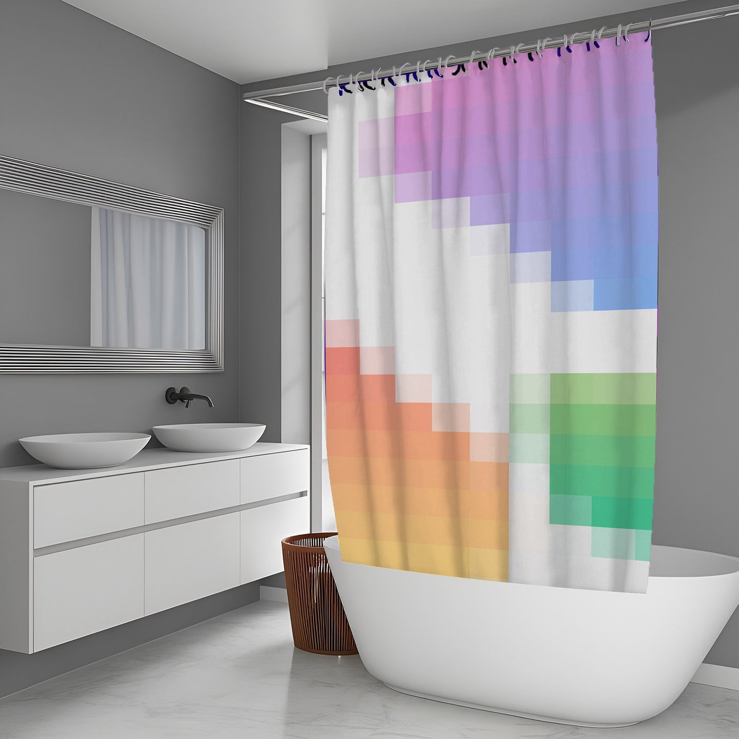 Lunar Melt Abstract And Pattern Shower Curtains