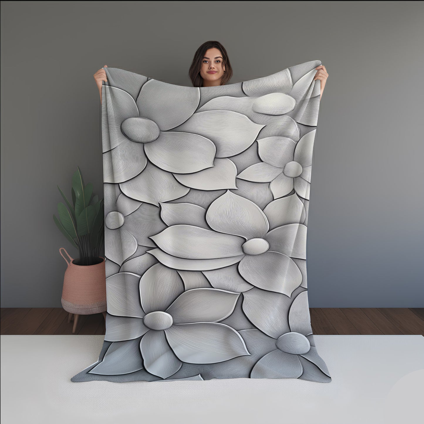 Pastel Noise Abstract And Pattern Doormats dual-sided blanket, featuring modern stitched patterns and soft, reversible micro-fiber fabric.