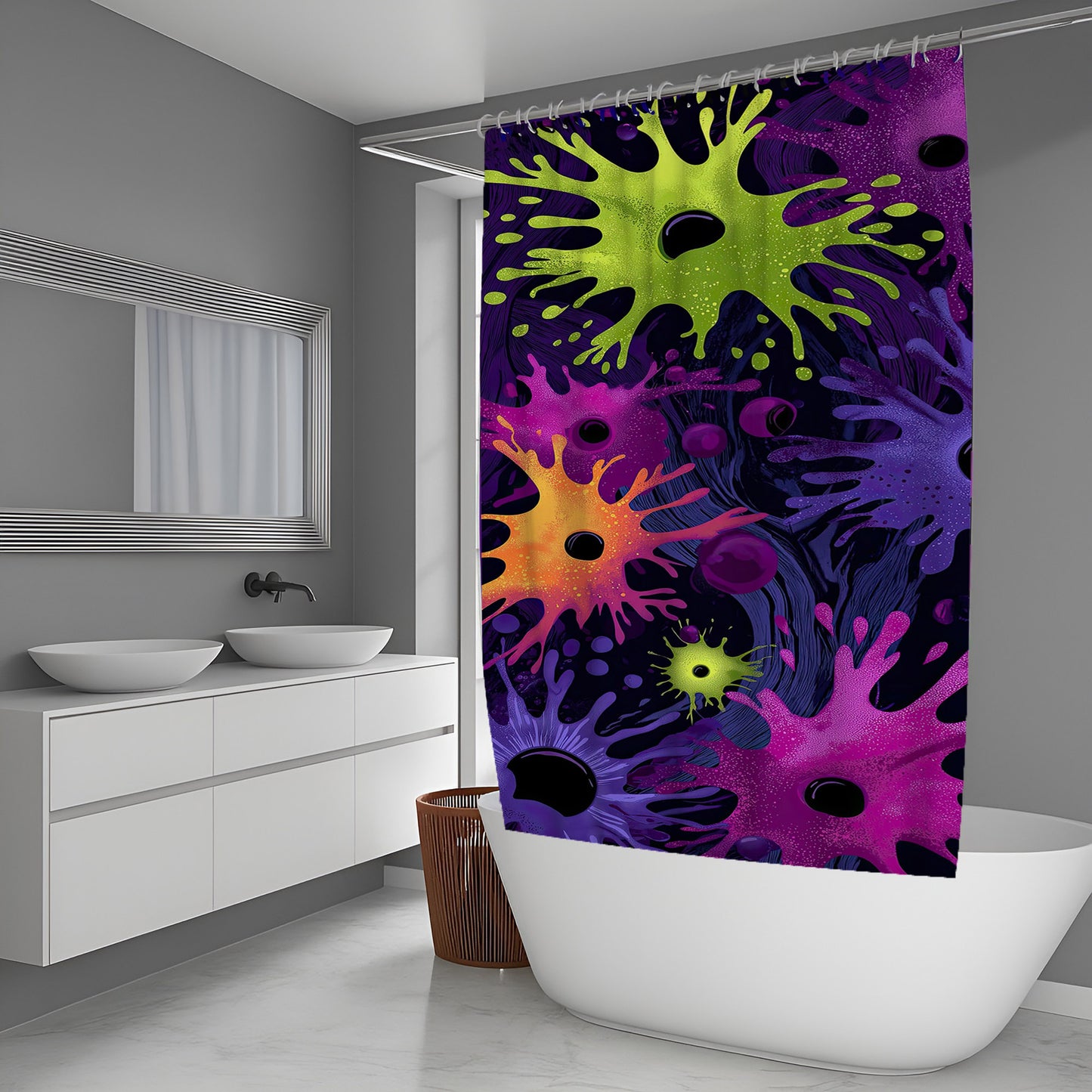 Radiant Scatter Abstract And Pattern Shower Curtains
