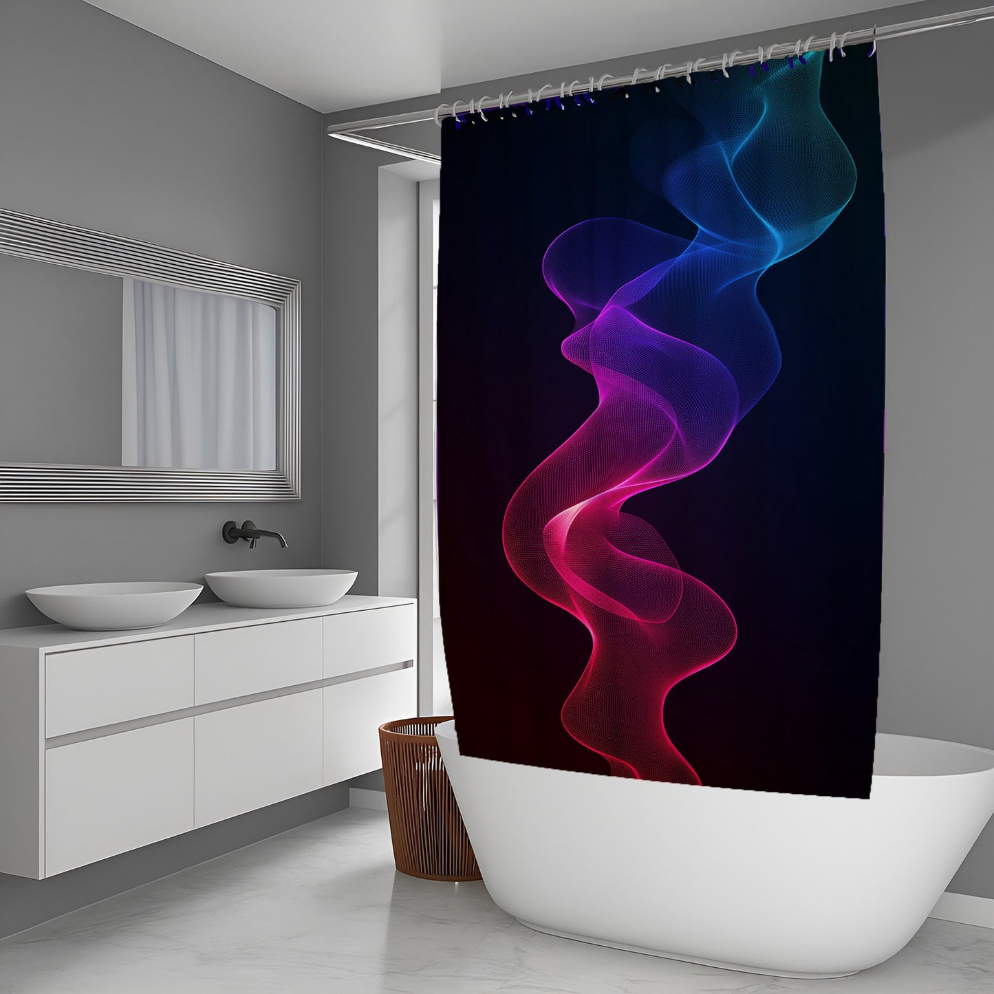 Shadow Water Abstract And Pattern Shower Curtains