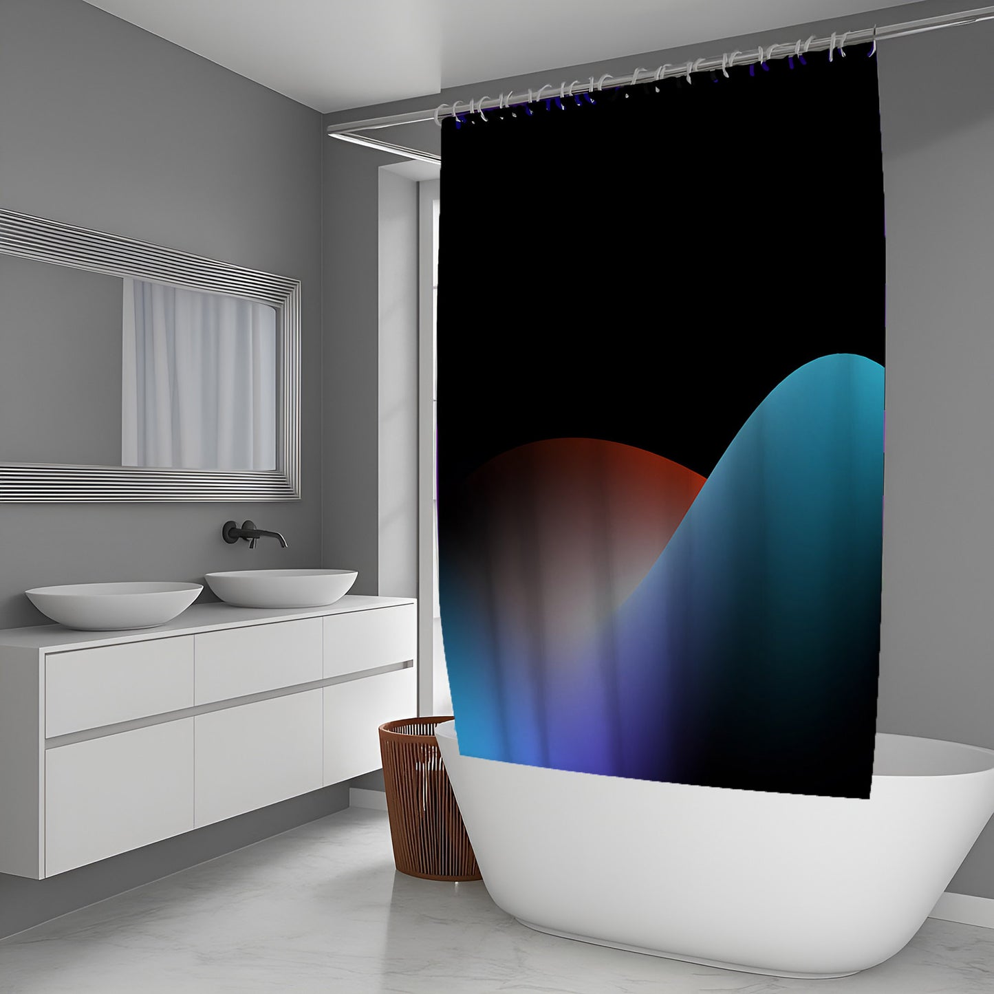 Silk Static Abstract And Pattern Shower Curtains