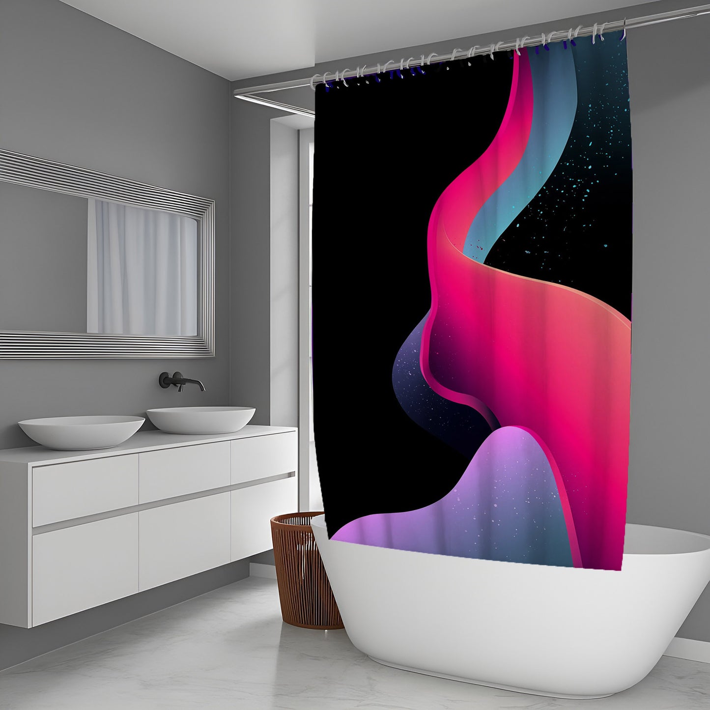 Soft Radiant Abstract And Pattern Shower Curtains