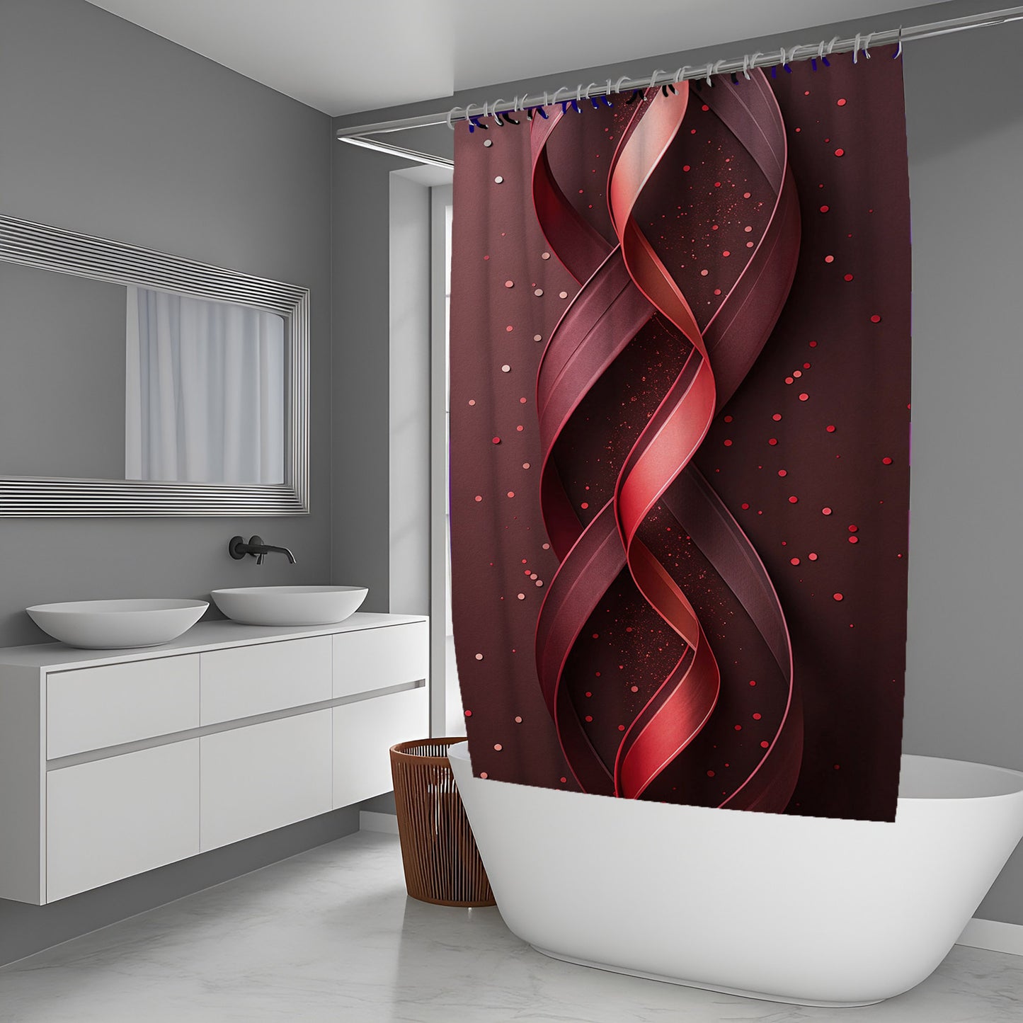 Time Bloom Abstract And Pattern Shower Curtains