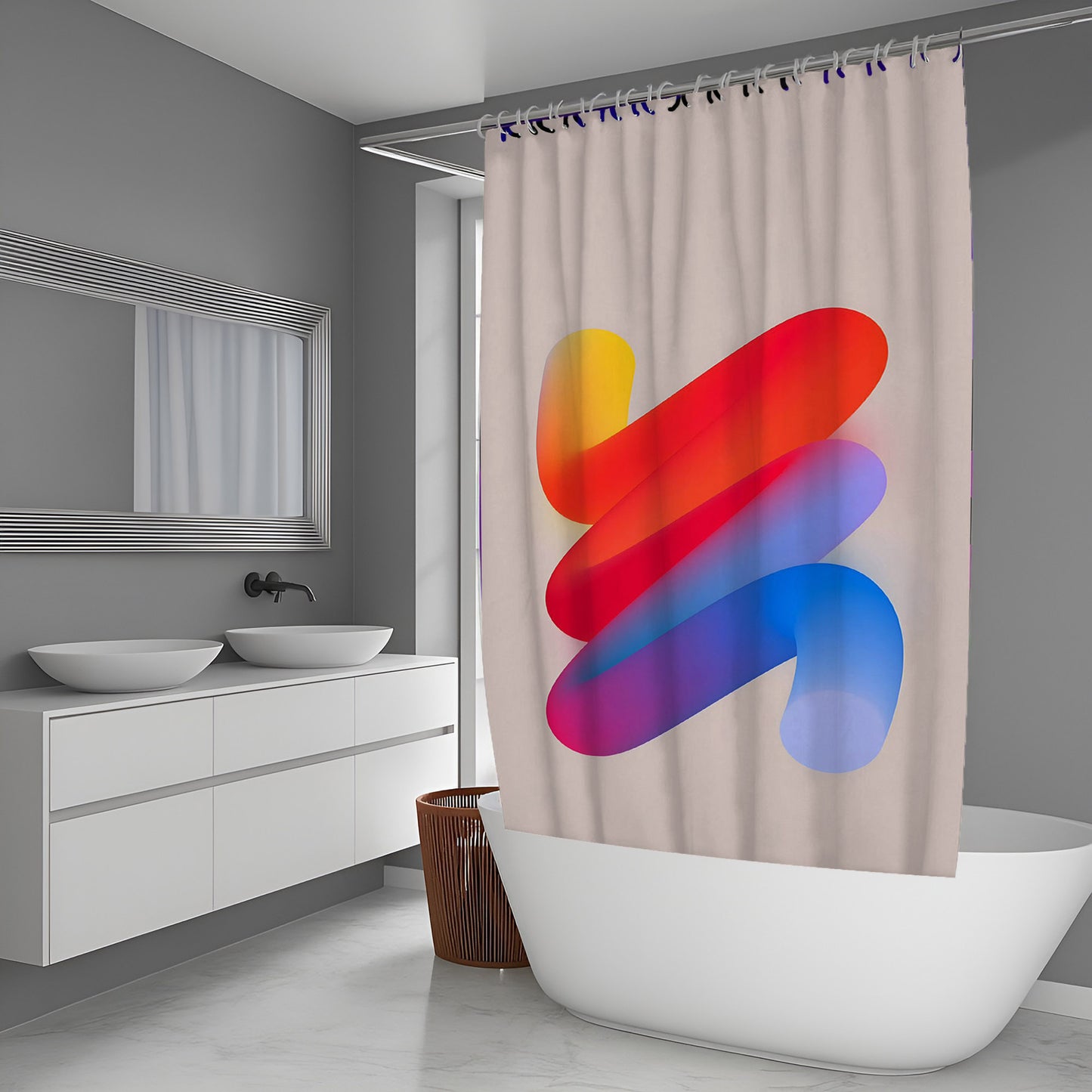 Violet Dust Abstract And Pattern Shower Curtains