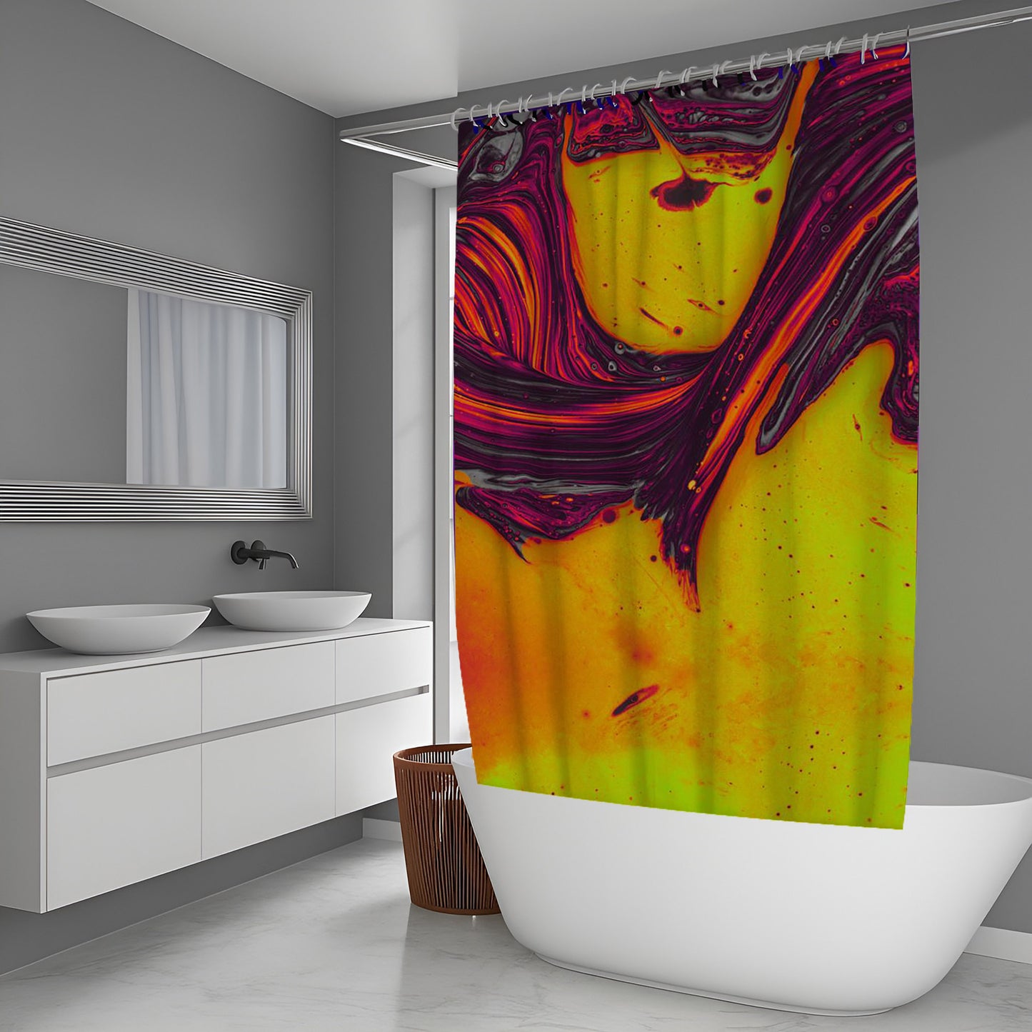 Void Bloom Abstract And Pattern Shower Curtains