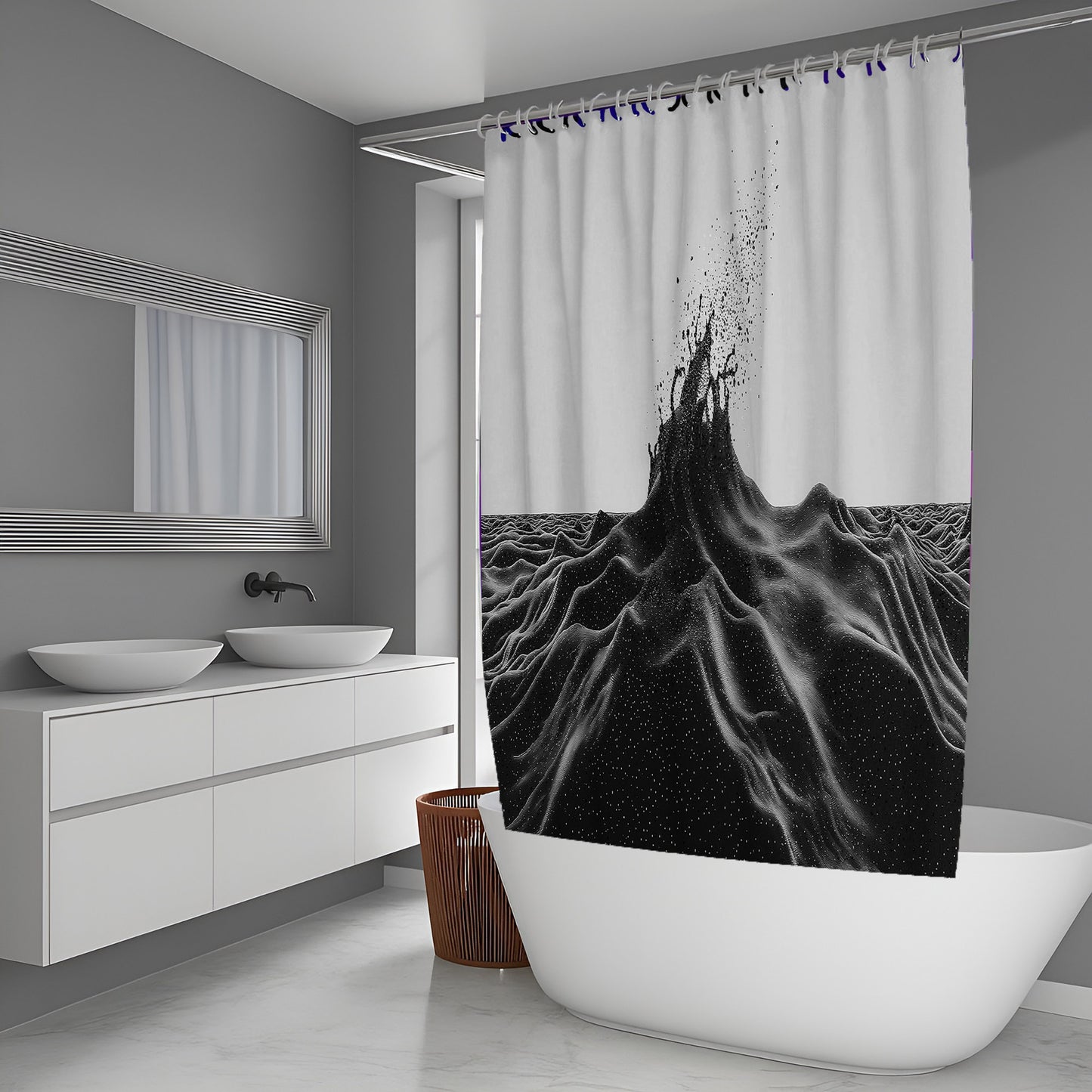 Warm Blur Abstract And Pattern Shower Curtains