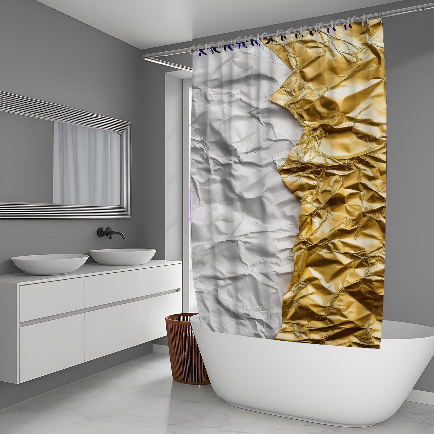 Warm Vein Abstract And Pattern Shower Curtains