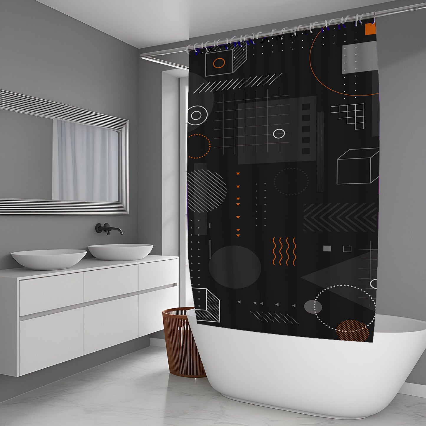 Water Grain Abstract And Pattern Shower Curtains