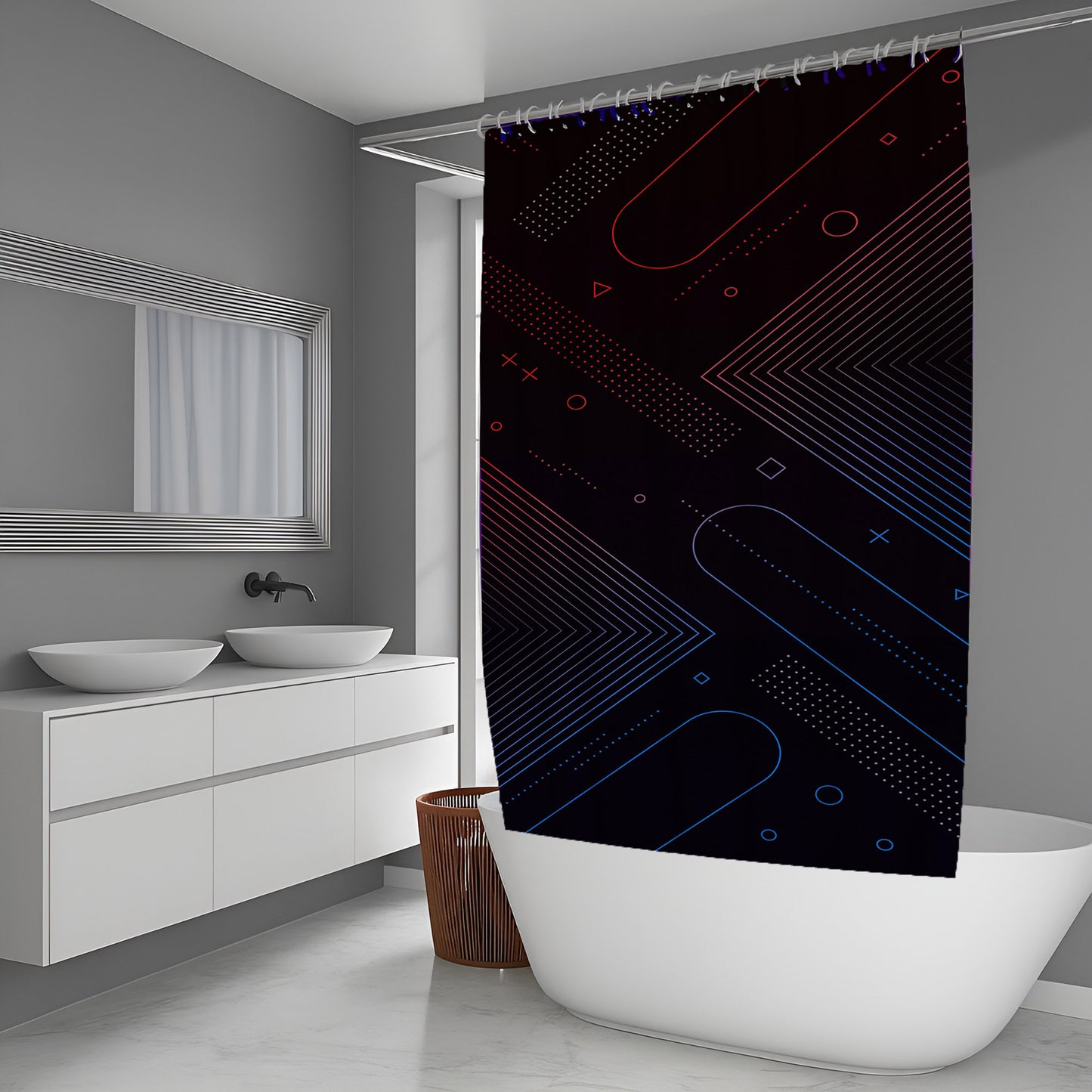 Water Prism Abstract And Pattern Shower Curtains