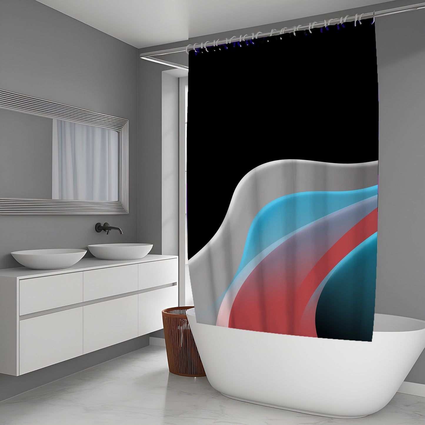 Abstracto Abstract And Pattern Shower Curtain