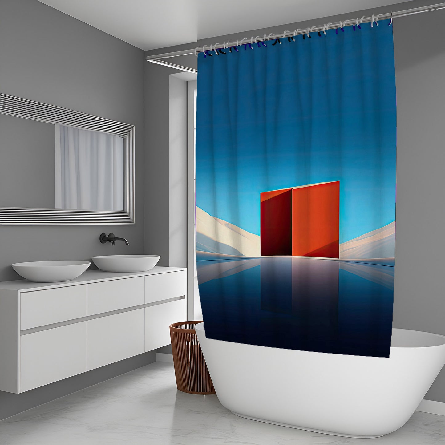 Acute Abstract And Pattern Shower Curtain