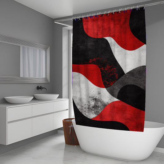 Aqua Thread Abstract And Pattern Shower Curtains