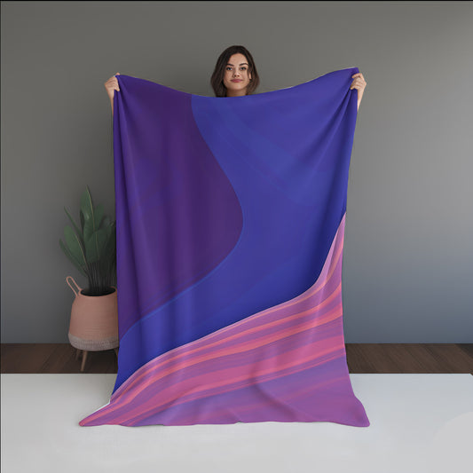 Ash Drift Abstract And Pattern dual-sided blanket, featuring modern stitched patterns and soft, reversible micro-fiber fabric.