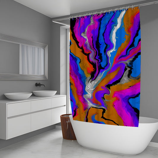 Binary Drift Abstract And Pattern Shower Curtains