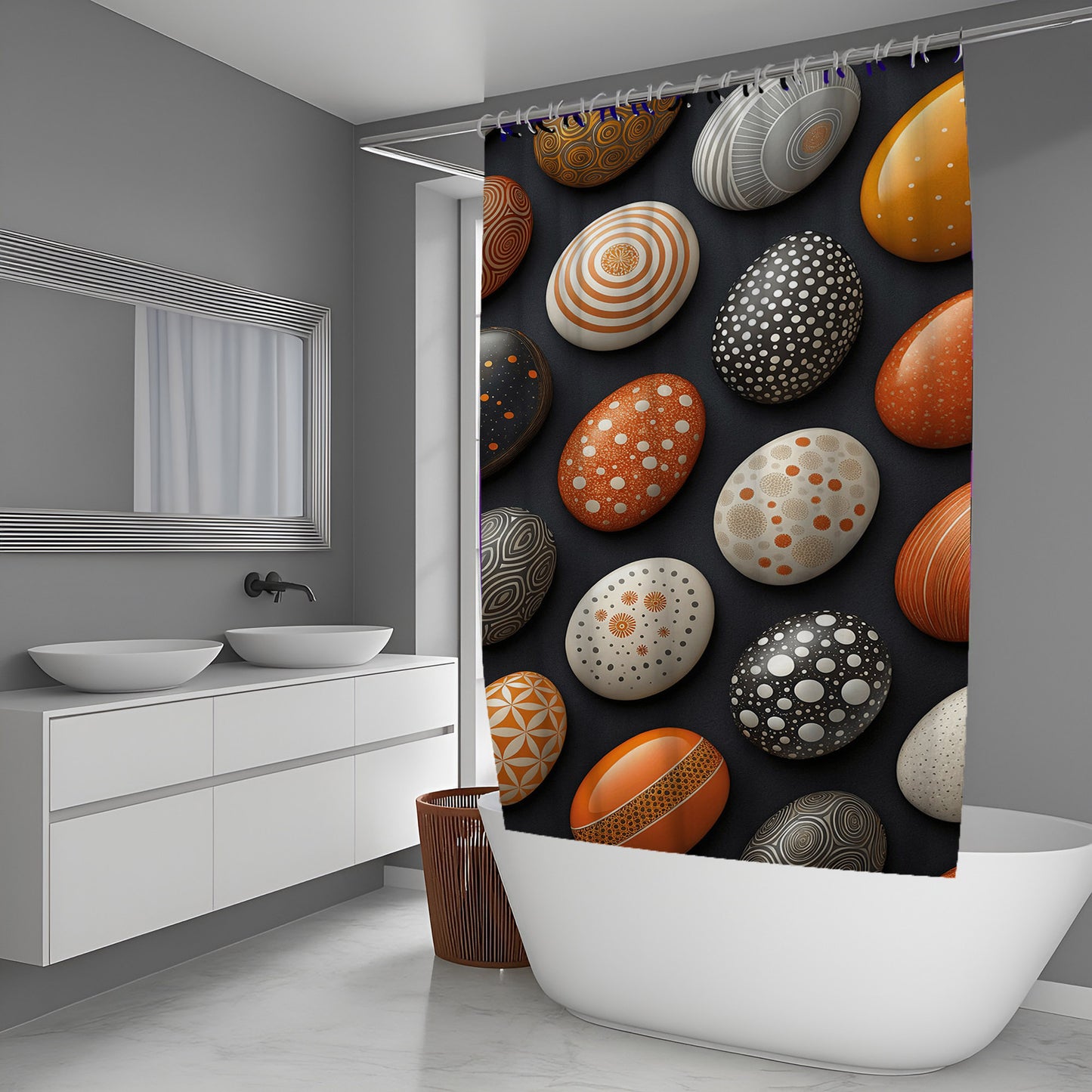 Bio Liquid Abstract And Pattern Shower Curtains