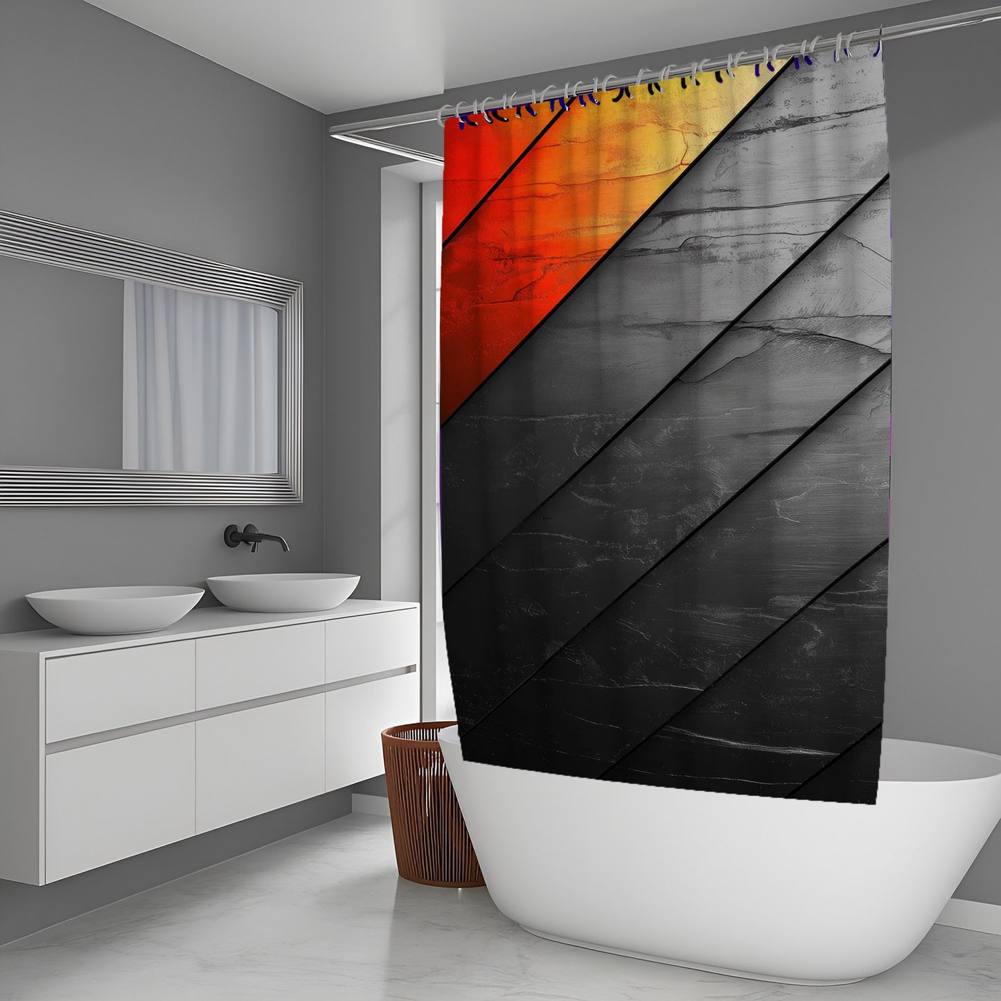 Bio Ripple Abstract And Pattern Shower Curtains