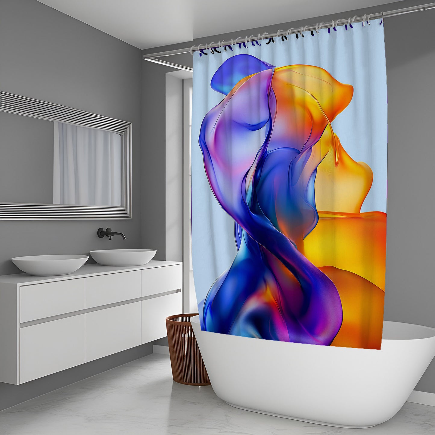 Bio Spark Abstract And Pattern Shower Curtains