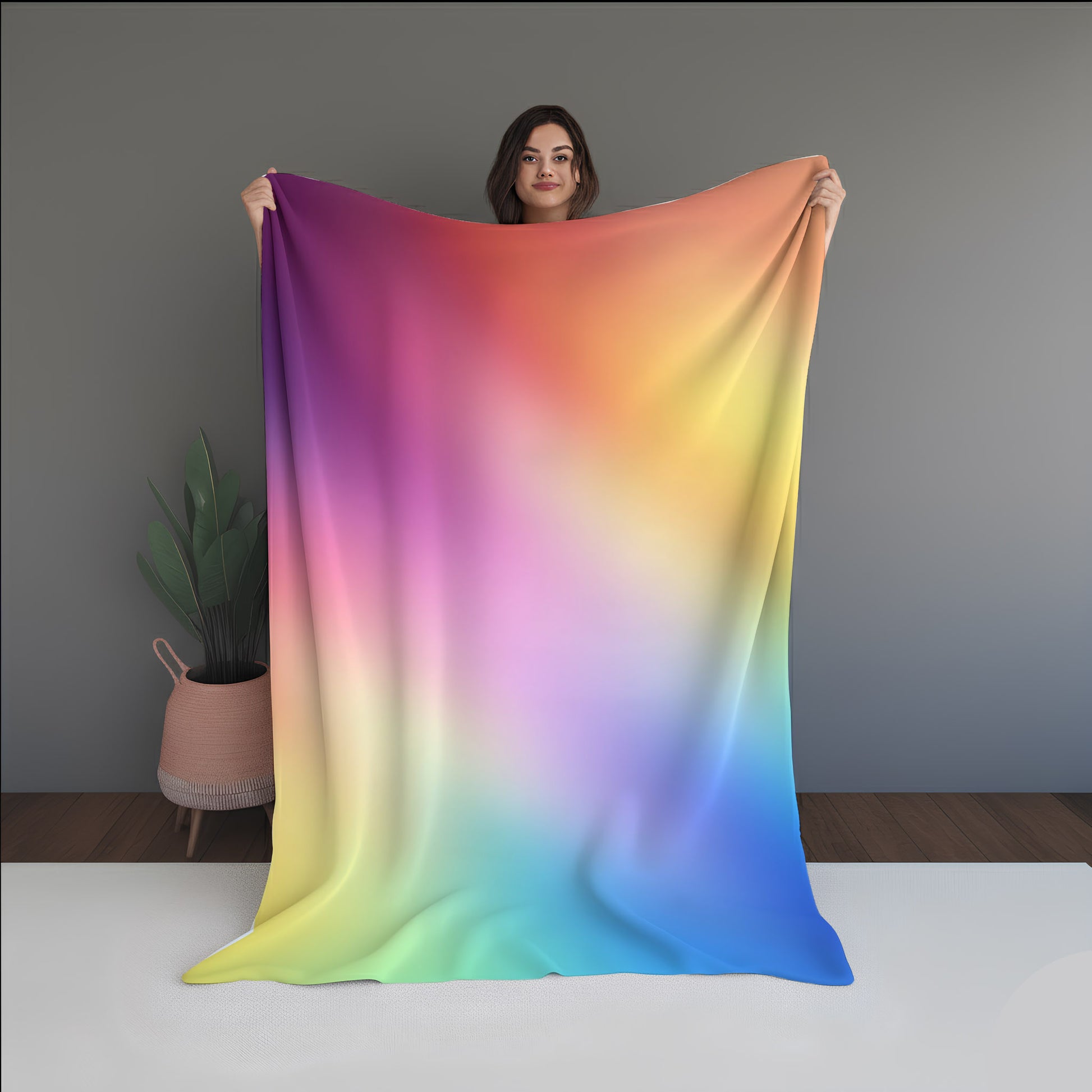 Bloom Static Abstract And Pattern dual-sided blanket, featuring modern stitched patterns and soft, reversible micro-fiber fabric.