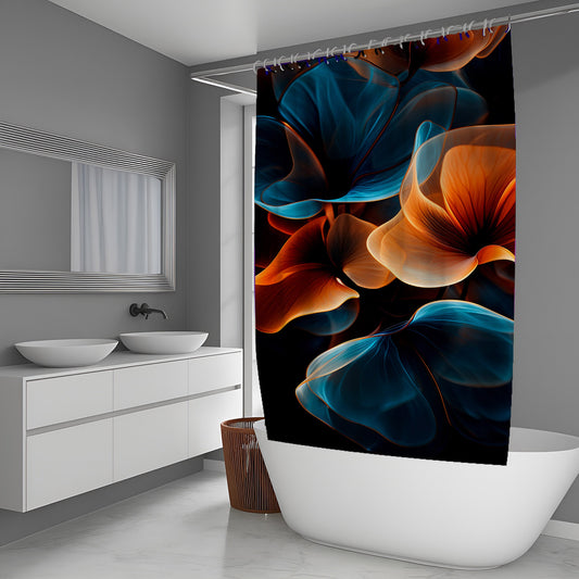 Botanical Fracture Abstract And Pattern Shower Curtains
