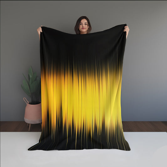 Calm Horizon Abstract And Pattern dual-sided blanket, featuring modern stitched patterns and soft, reversible micro-fiber fabric.