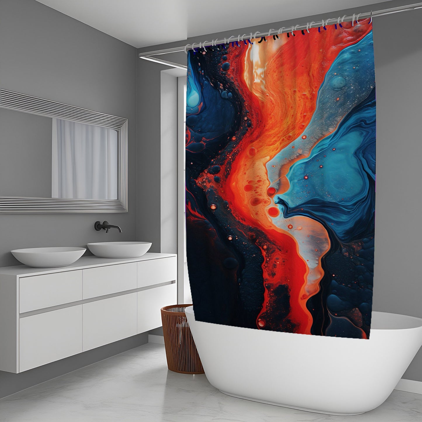 Cloud Circuit Abstract And Pattern Shower Curtains