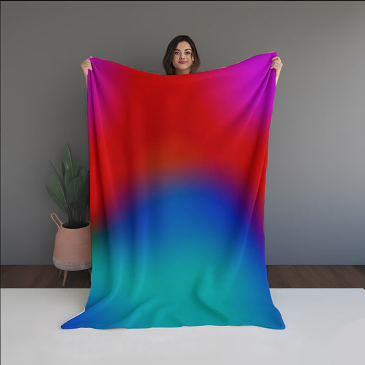 Cloud Stain Abstract And Pattern dual-sided blanket, featuring modern stitched patterns and soft, reversible micro-fiber fabric.