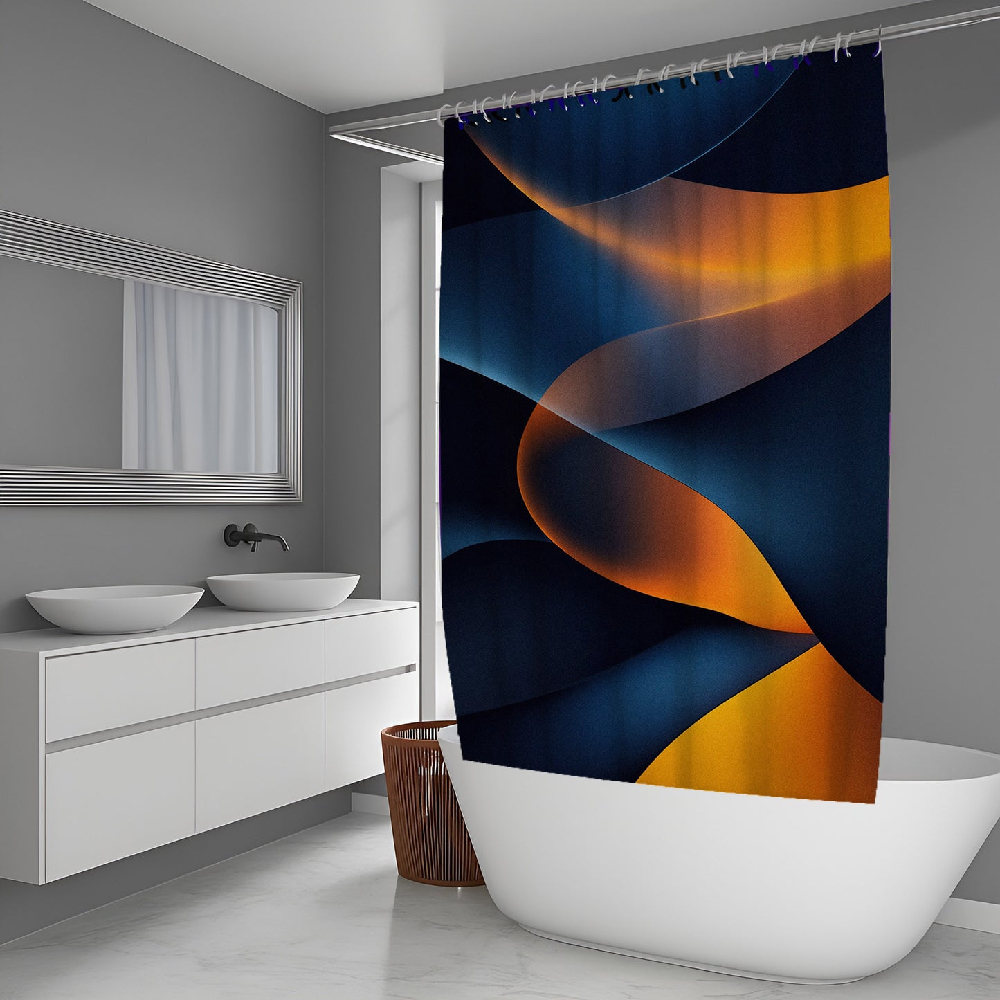 Cold Motion Abstract And Pattern Shower Curtains
