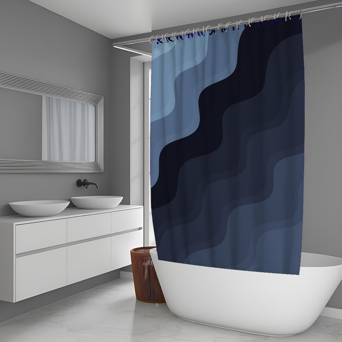 Cotton Haze Abstract And Pattern Shower Curtains