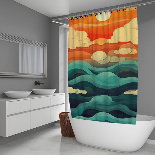 Crystal Pulse Abstract And Pattern Shower Curtains