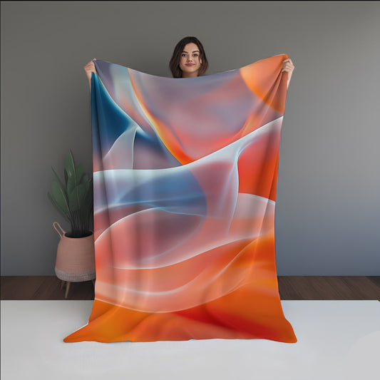Crystal Wave Abstract And Pattern dual-sided blanket, featuring modern stitched patterns and soft, reversible micro-fiber fabric.