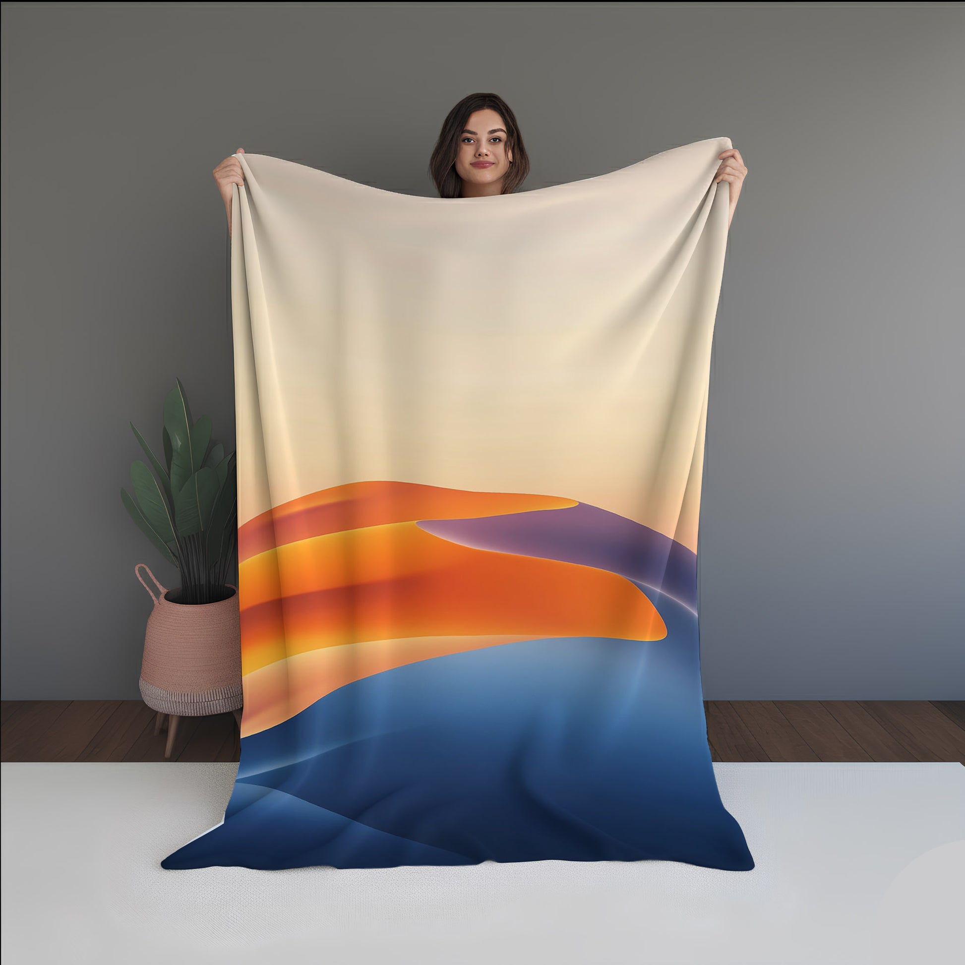 Dew Shimmer Abstract And Pattern dual-sided blanket, featuring modern stitched patterns and soft, reversible micro-fiber fabric.