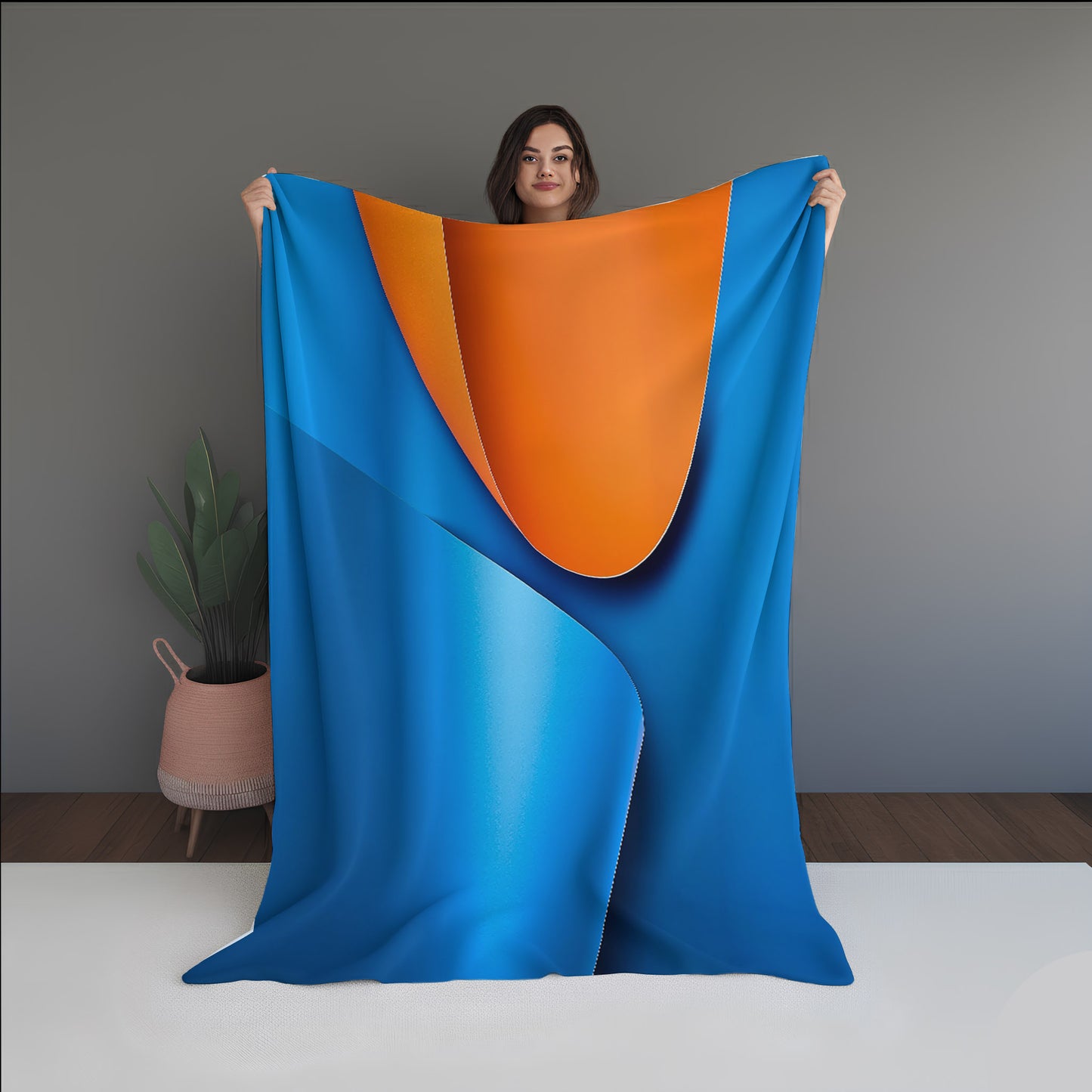 Digital Soil Abstract And Pattern dual-sided blanket, featuring modern stitched patterns and soft, reversible micro-fiber fabric.