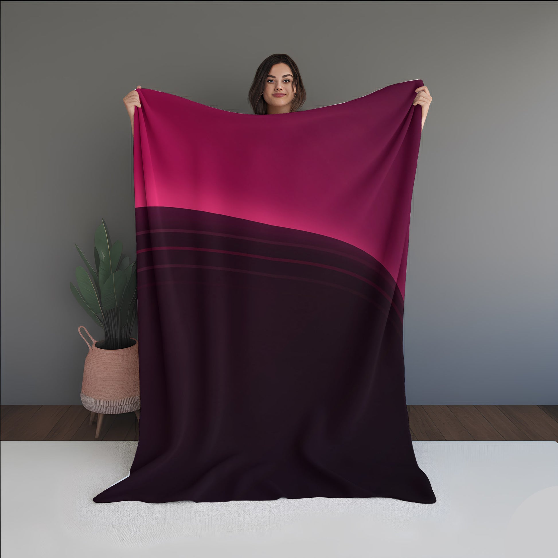 Dusk Prism Abstract And Pattern dual-sided blanket, featuring modern stitched patterns and soft, reversible micro-fiber fabric.